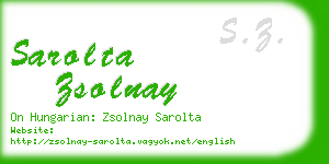 sarolta zsolnay business card